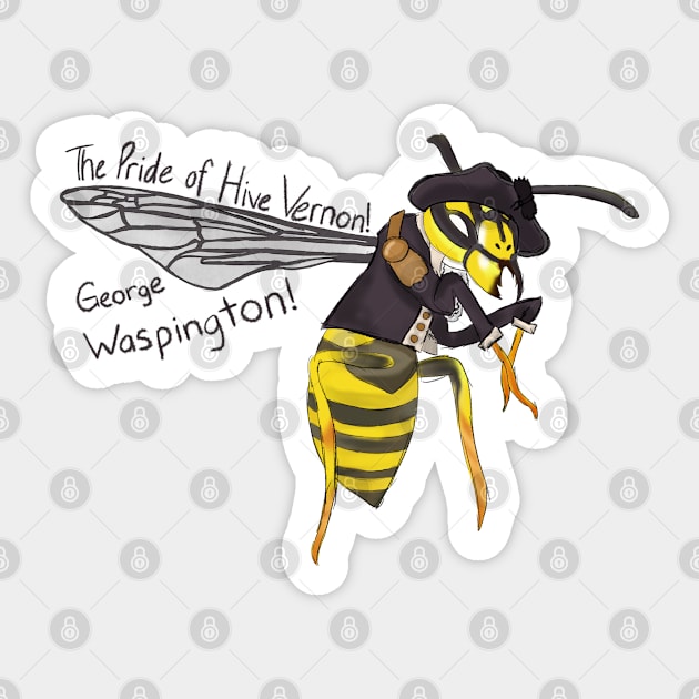 George Waspington Sticker by aecdesign